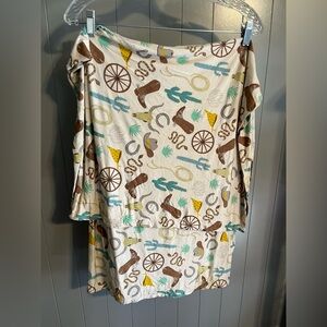 Little Sleepies ready to rodeo swaddle blanket